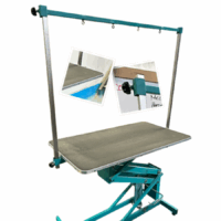 Mesa hidráulica rectangular laterales acero inoxidable